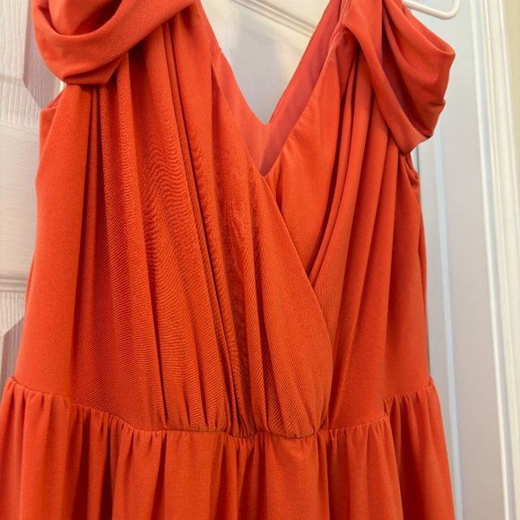 ASOS Curve Coral Grecian Midi Dress - US 14 - Picture 4 of 7